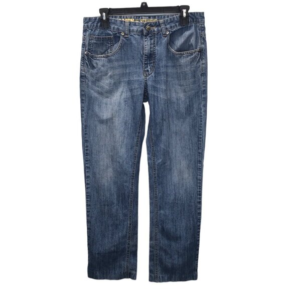 Forever 21 Jeans Mens 32 x 28 Light Wash Straight Leg - Picture 1 of 7